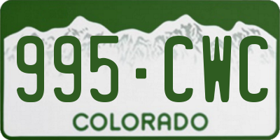 CO license plate 995CWC