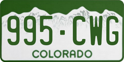 CO license plate 995CWG