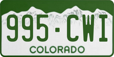 CO license plate 995CWI