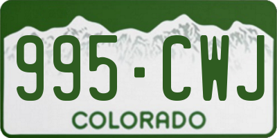CO license plate 995CWJ