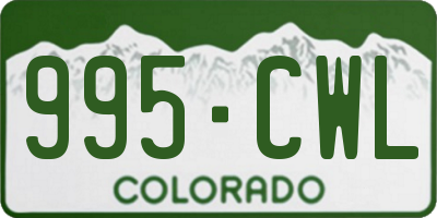 CO license plate 995CWL
