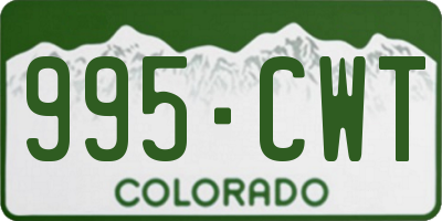 CO license plate 995CWT