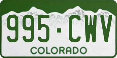 CO license plate 995CWV