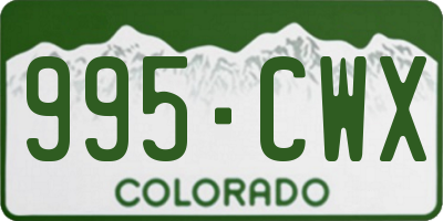 CO license plate 995CWX