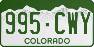CO license plate 995CWY