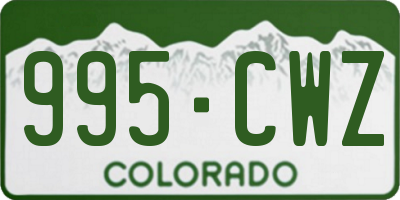 CO license plate 995CWZ