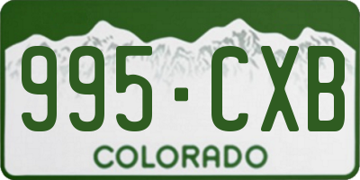 CO license plate 995CXB