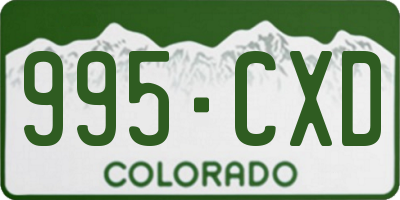CO license plate 995CXD