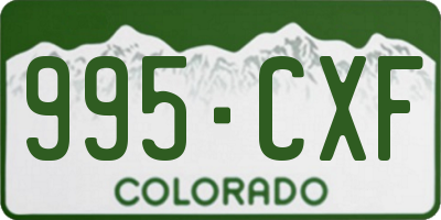 CO license plate 995CXF
