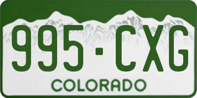 CO license plate 995CXG