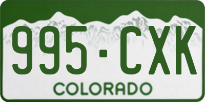 CO license plate 995CXK