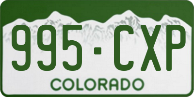 CO license plate 995CXP