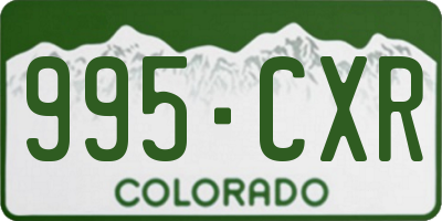 CO license plate 995CXR