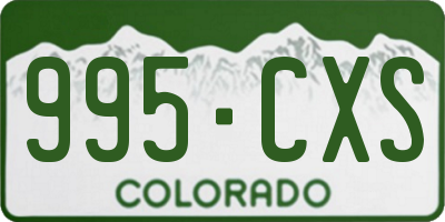 CO license plate 995CXS