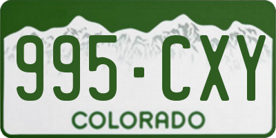 CO license plate 995CXY