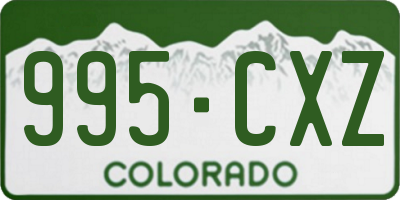 CO license plate 995CXZ