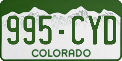 CO license plate 995CYD