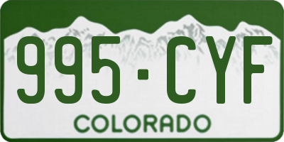 CO license plate 995CYF