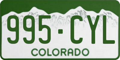 CO license plate 995CYL