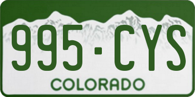 CO license plate 995CYS