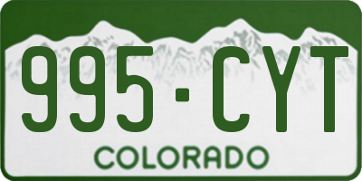 CO license plate 995CYT