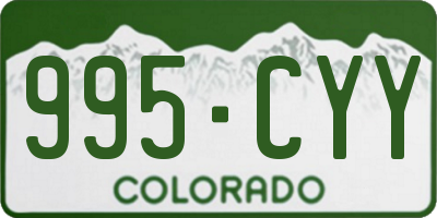 CO license plate 995CYY