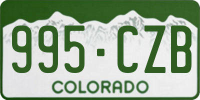 CO license plate 995CZB