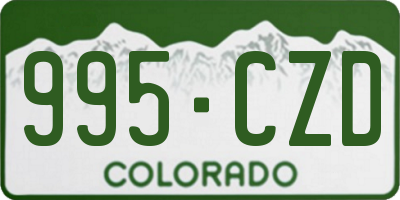 CO license plate 995CZD