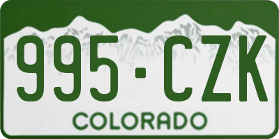 CO license plate 995CZK