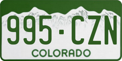 CO license plate 995CZN