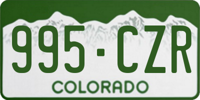 CO license plate 995CZR