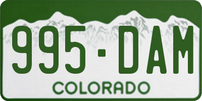 CO license plate 995DAM
