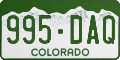 CO license plate 995DAQ