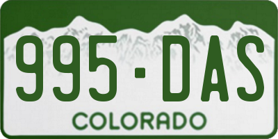 CO license plate 995DAS