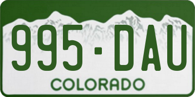 CO license plate 995DAU