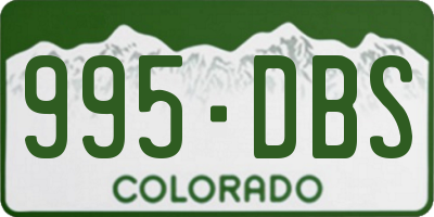 CO license plate 995DBS