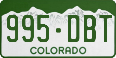 CO license plate 995DBT