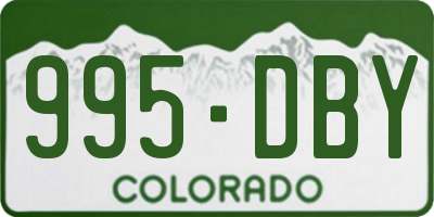 CO license plate 995DBY