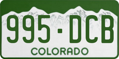 CO license plate 995DCB