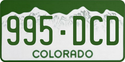 CO license plate 995DCD