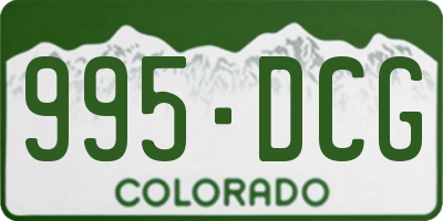 CO license plate 995DCG