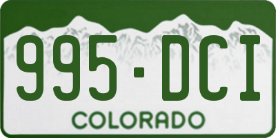 CO license plate 995DCI