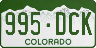 CO license plate 995DCK