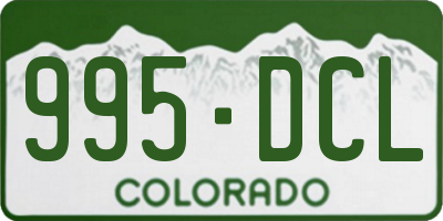 CO license plate 995DCL