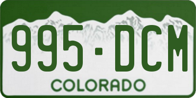 CO license plate 995DCM