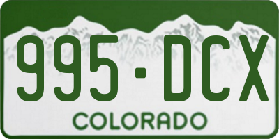 CO license plate 995DCX