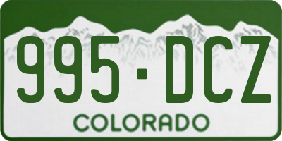 CO license plate 995DCZ