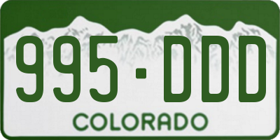 CO license plate 995DDD
