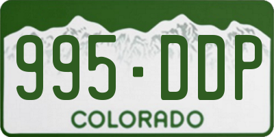 CO license plate 995DDP