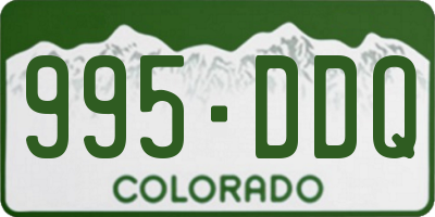 CO license plate 995DDQ